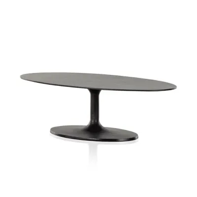 Simone Oval Coffee Table Raw Black