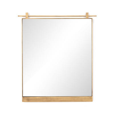 Chico Small Rectangular Mirror Antique Brass