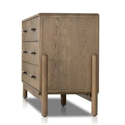 Caroline 6 Drawer Dresser Smoked Oak