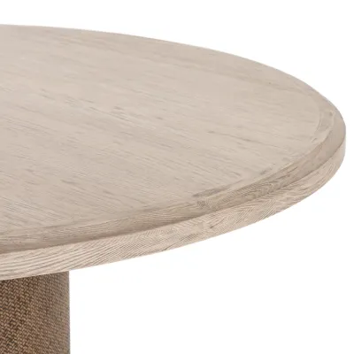 Kiara Round Dining Table Weathered Blonde