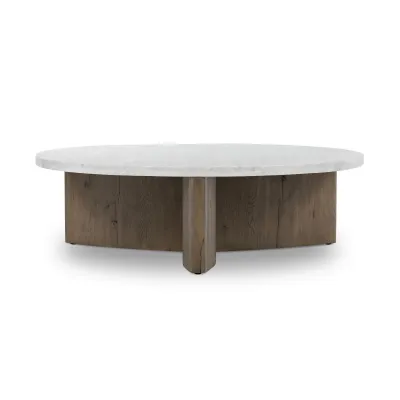 Toli Coffee Table Italian White Marble