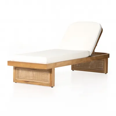 Merit Outdoor Chaise Lounge Natural Teak