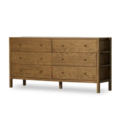 Meadow 6 Drawer Dresser Tawny Oak