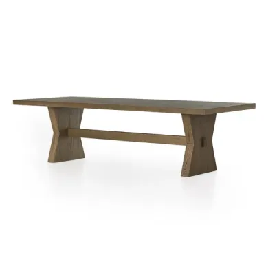 Tia Dining Table 108" Drifted Oak Solid