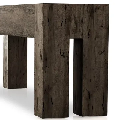 Abaso Console Table Ebony Rustic