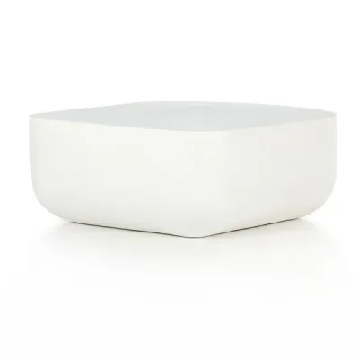 Basil Square Outdoor Coffee Table White