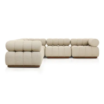 Roma Outdoor 5-Piece Sectional Hayes Cream