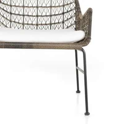 Bandera Outdoor Chair with Cushion White