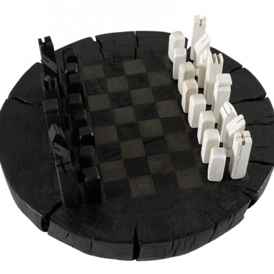 Modern Chess Set Carbonized Black