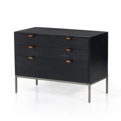 Trey Large Nightstand Black Wash Poplar