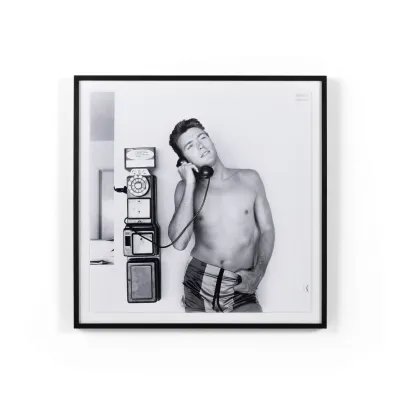 Clint Eastwood Takes A Call By Getty 30"X30" Photograph
