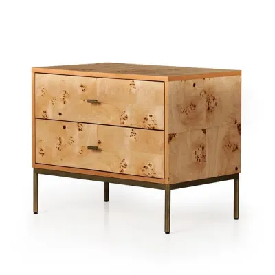 Mitzie Nightstand Amber Mappa Burl