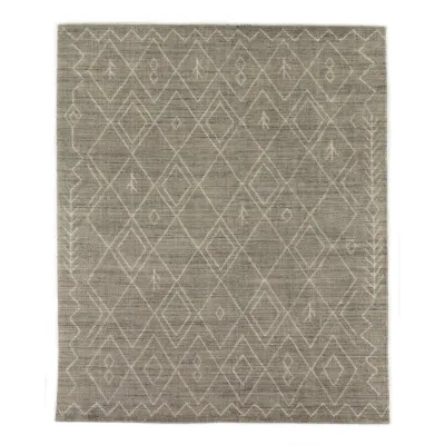 Nador Moroccan Hand Knotted Rugs Grey