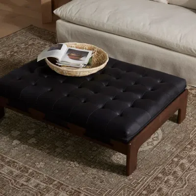 Halston Cocktail Ottoman Heirloom Black