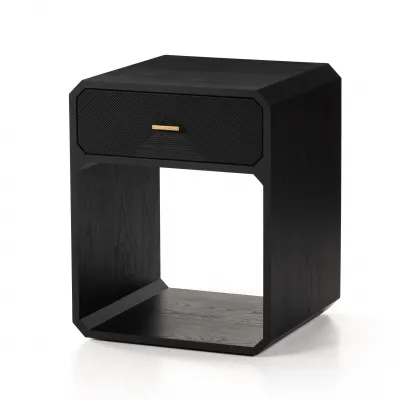 Caspian Nightstand Black Ash Veneer