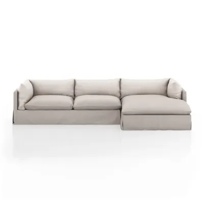 Habitat 2 Piece Right Arm Facing Sectional 133'' Moon