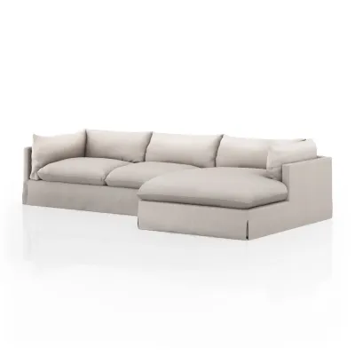 Habitat 2 Piece Right Arm Facing Sectional 133'' Moon