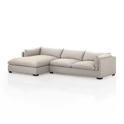 Westwood 2 Pieces Left Arm Facing Sectional 131" Moon