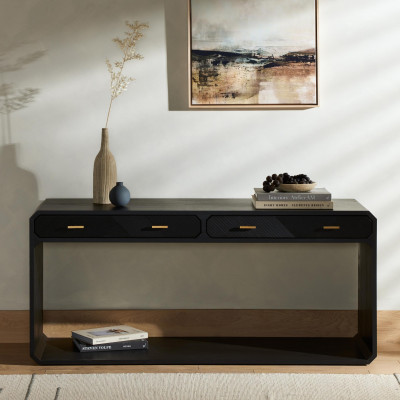 Caspian Console Table Black Ash