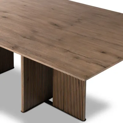 Leo Dining Table Rustic Grey Veneer