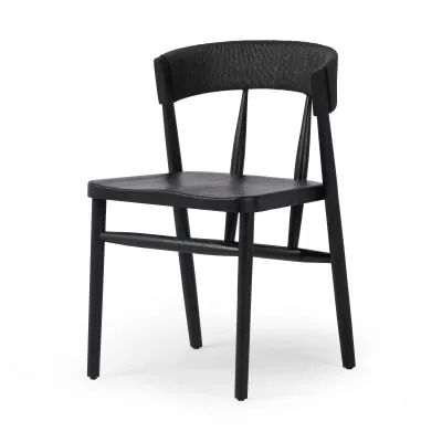 Buxton Dining Chair Black Oak