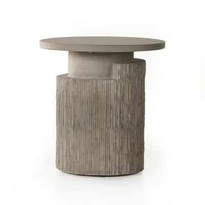 Huron Outdoor End Table Textured Flint