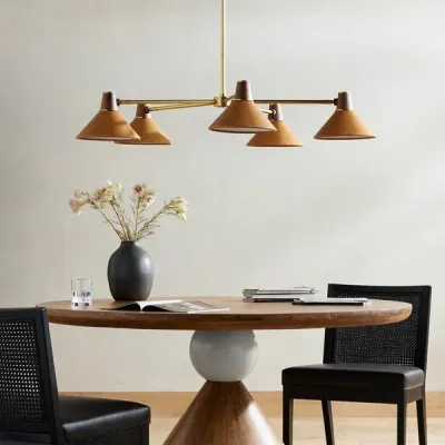 Cullen Chandelier Natural Walnut