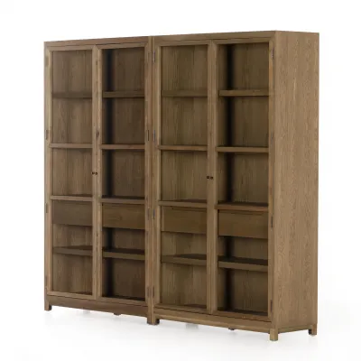 Millie Double Cabinet Drifted Oak Solid