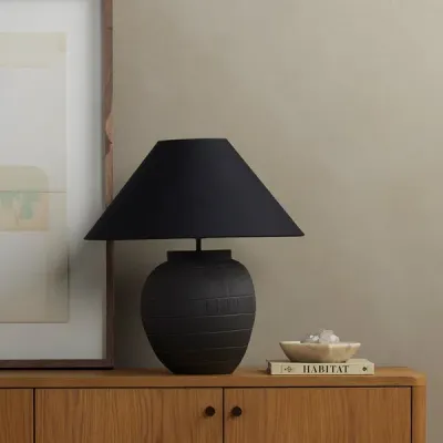 Muji Table Lamp Textured Matte Black