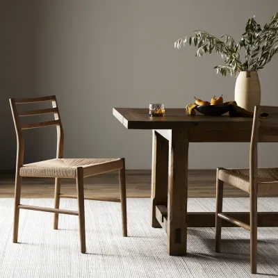 Glenmore Woven Dining Chair Smoked Oak