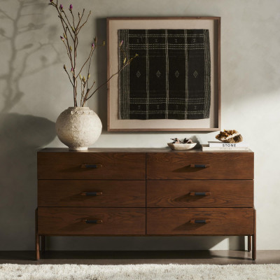 Halston 6-Drawer Dresser Terra Brown Ash