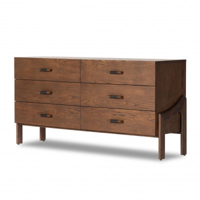 Halston 6-Drawer Dresser Terra Brown Ash