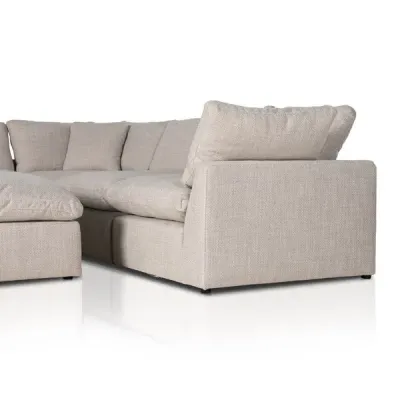 Stevie 5 pc Sectional With Ottoman Gibson Wheat