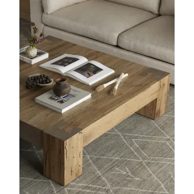 Abaso Coffee Table Rustic Wormwood Oak