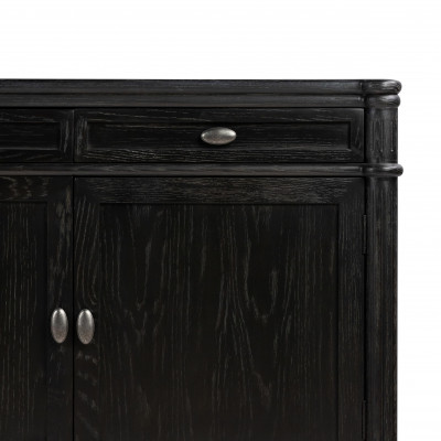 Toulouse Sideboard Distressed Black Oak