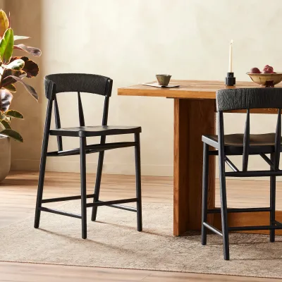 Buxton Counter Stool Black Oak