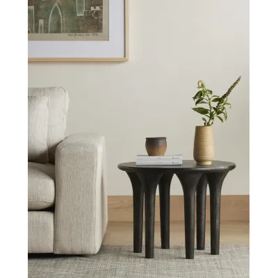 Kelden End Table Raw Black