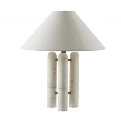 Medici Table Lamp Charcoal And White Marble