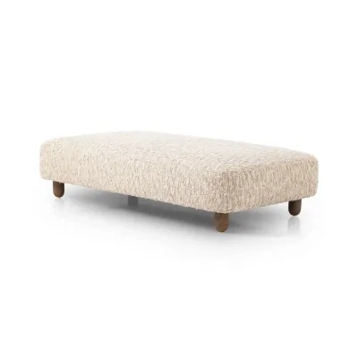 Aniston Rectangle Ottoman Solema Cream