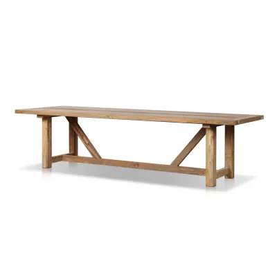 Stewart Outdoor Dining Table Reclaimed Natural FSC Reclaimed Natural