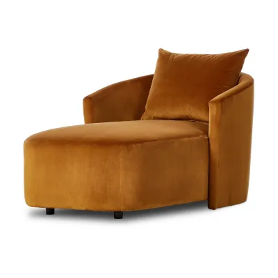 Farrah Chaise Lounge Ingram Ochre