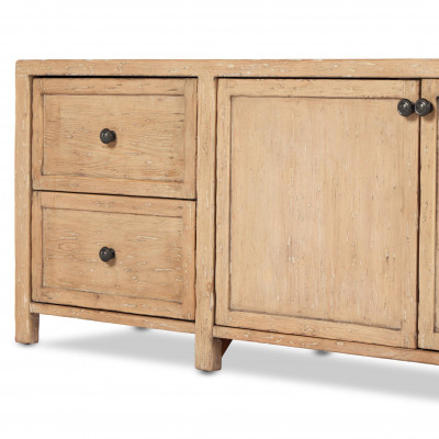 Gaines Media Console Aged Light Pine