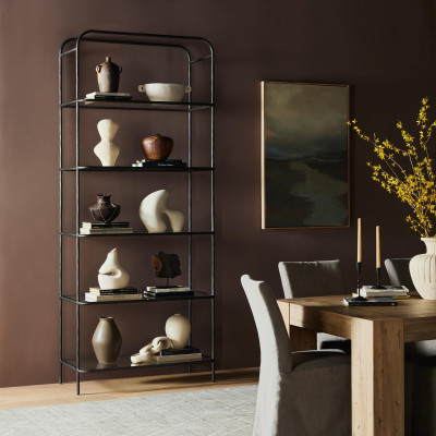 Swinton Bookcase Hammered Gunmetal