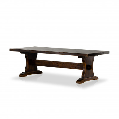 Trestle Coffee Table Distressed Walnut