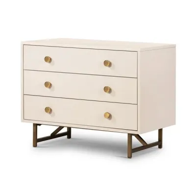 Van Rectangular Nightstand Alabaster