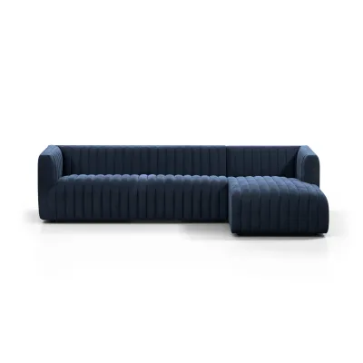 Augustine 2 Pc Sectional with Right Arm Facing Chaise 105'' Navy