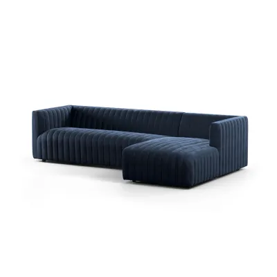 Augustine 2 Pc Sectional with Right Arm Facing Chaise 105'' Navy