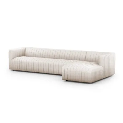 Augustine 2 Pc Sectional W Right Arm Facing Chaise 126 Dove