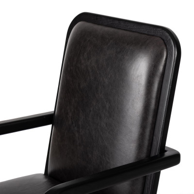 Lacey Desk Chair Brushed Ebony