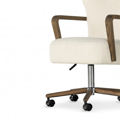 Melrose Desk Chair Sheepskin Natural